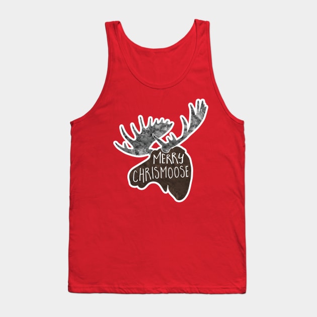 Merry Chrismoose - funny pun design Tank Top by HiTechMomDotCom